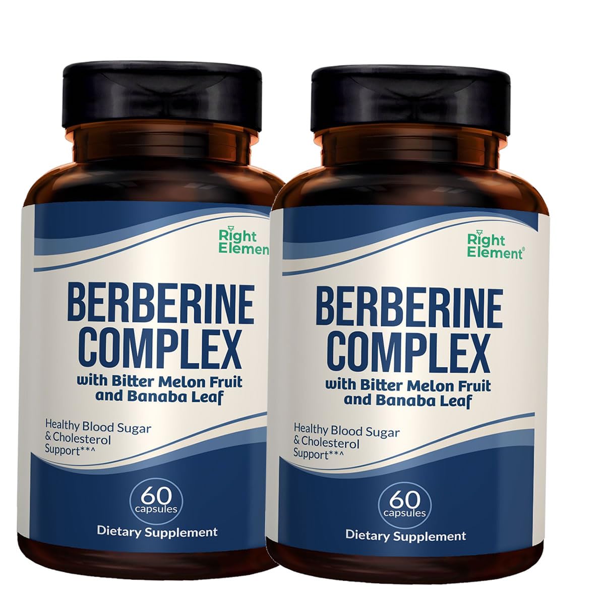 RIGHT ELEMENT Berberine Complex with Bitter Melon and Banaba Leaf, 120 Capsules