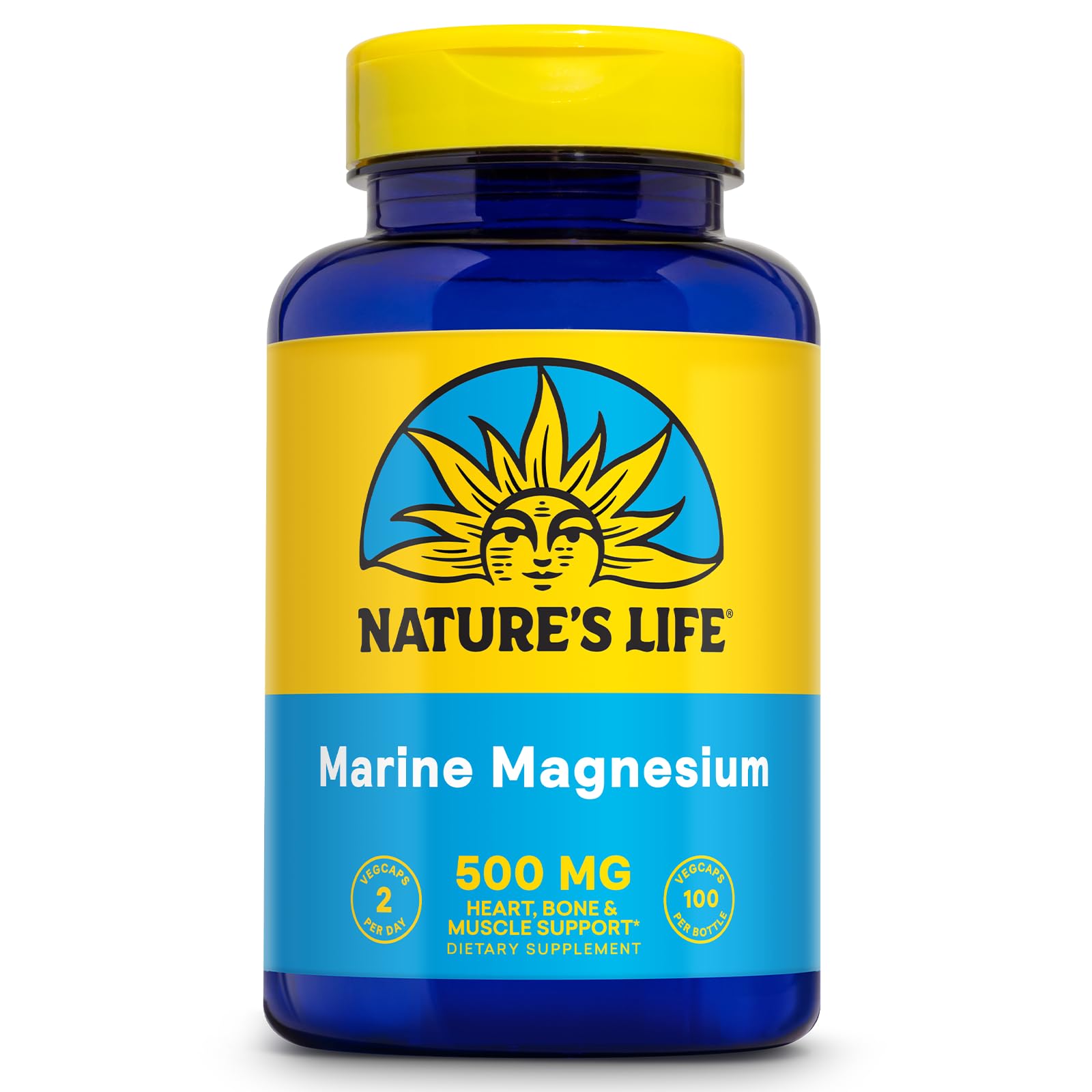 Nature's Life Marine Magnesium 500mg Capsules 100 Count