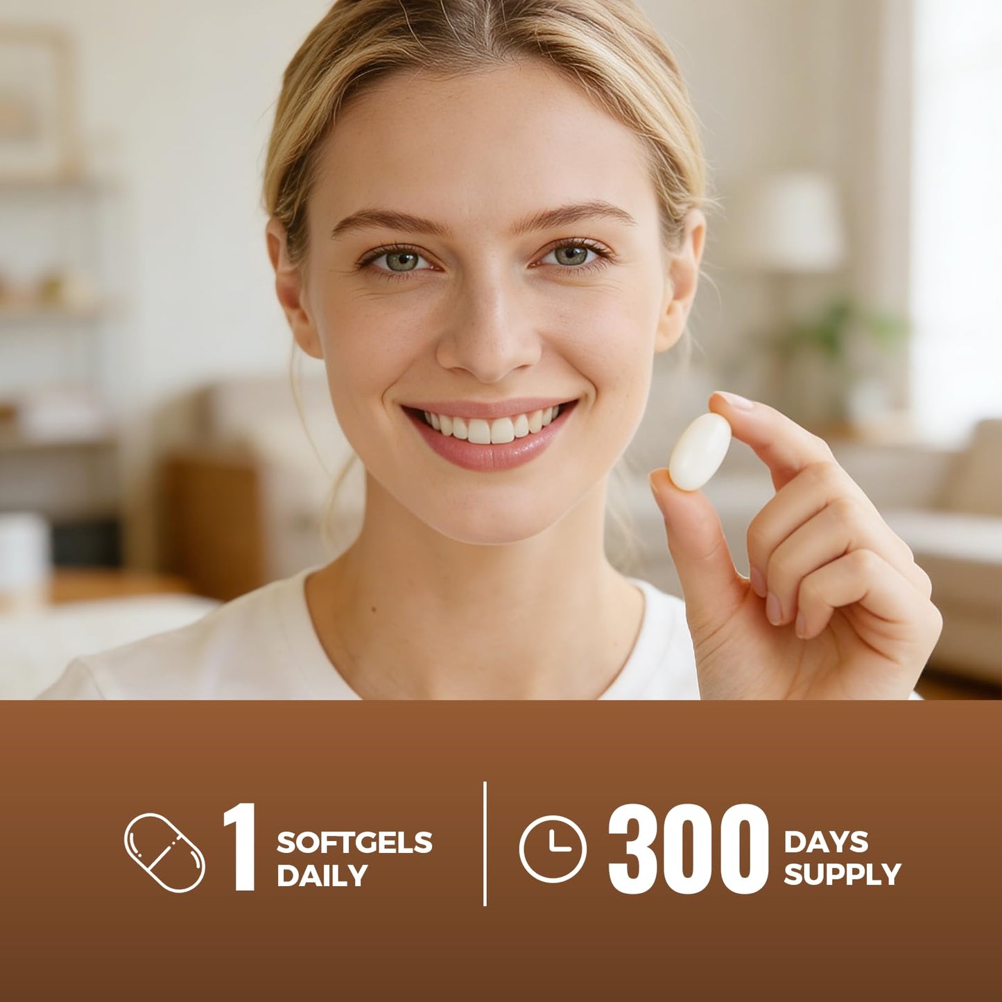 Wuliao Vitamin D3 K2 10,000 IU – 2-in-1 D&K Complex with Vitamin K2 (MK-7) Softgels, 300