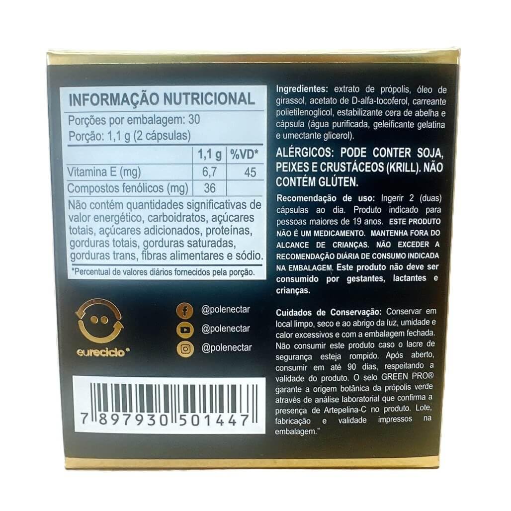 Apiario Polenectar Brazil Green Bee Propolis 300 mg Softgels, 60 Count