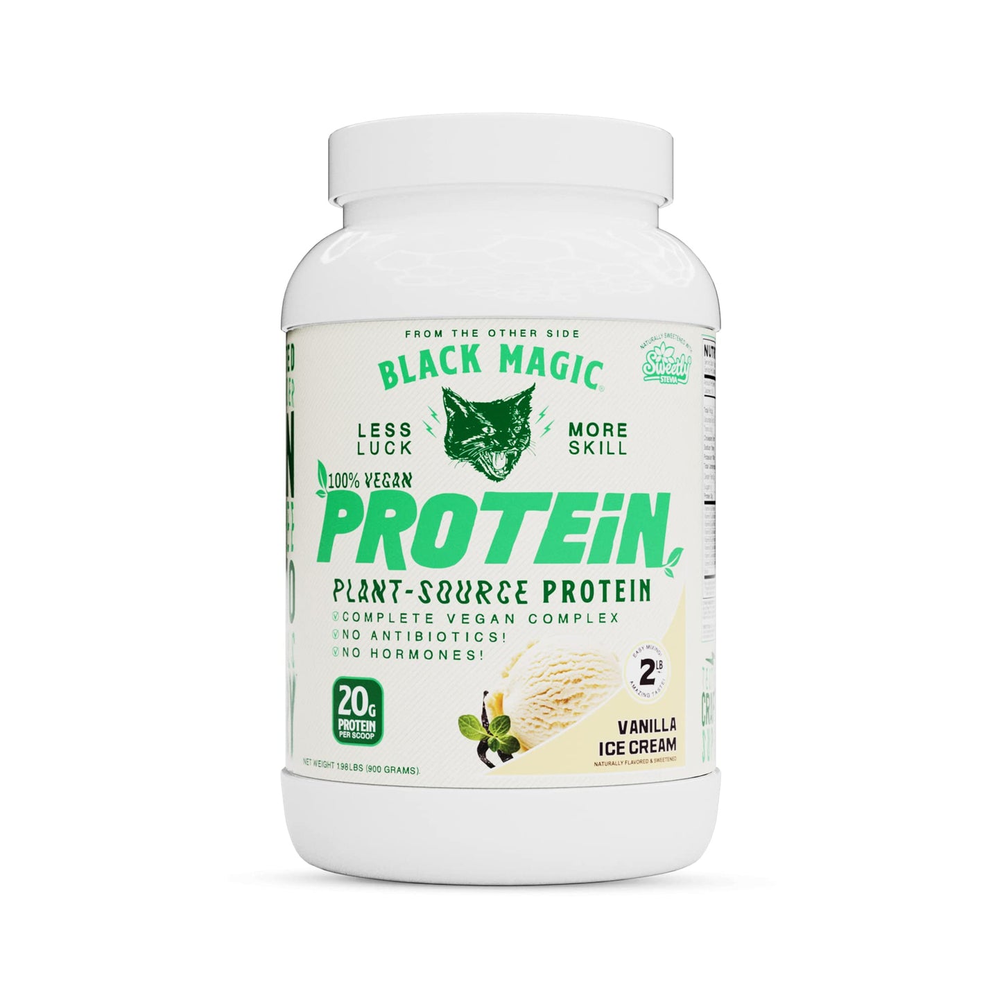 Black Magic Plant-Source 100% Vegan Protein Powder Vanilla Ice Cream 2 lb
