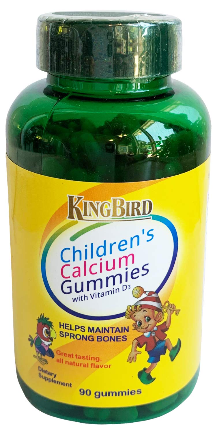 Na'trition Children's Calcium Chewable Gummies with Vitamin D, Non-GMO Gluten Free, 90 Gummies