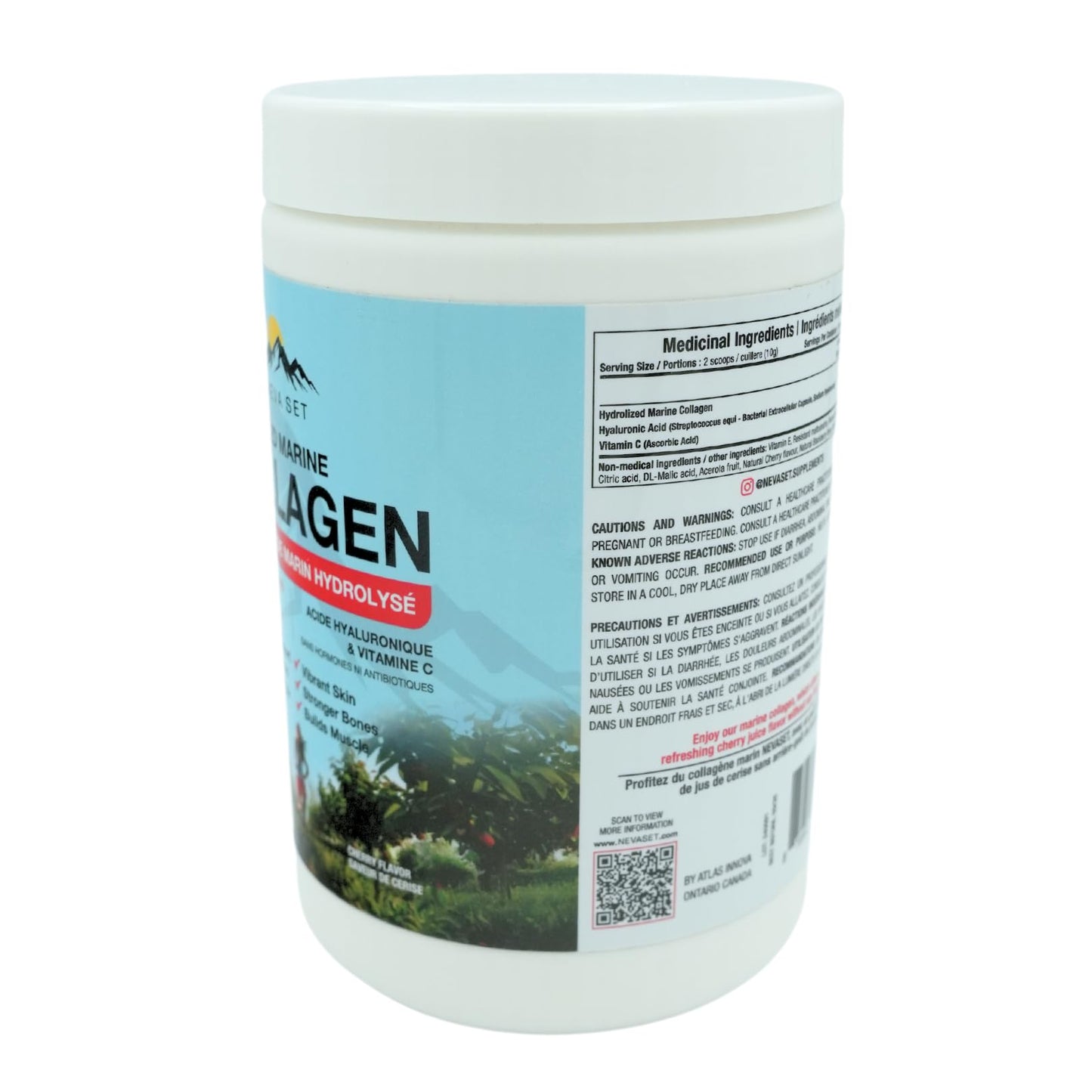 Neva Set Hydrolyzed Marine Collagen with Hyaluronic Acid & Vitamin C Powder 12.5