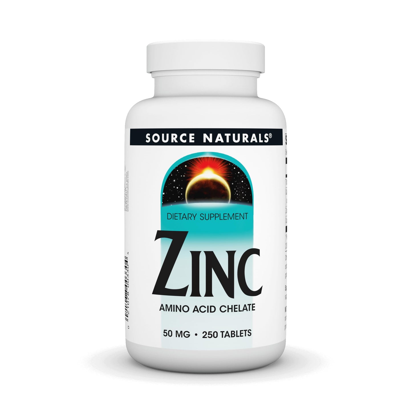 Source Naturals Zinc Amino Acid Chelate 50 mg Tablets, 250 Count