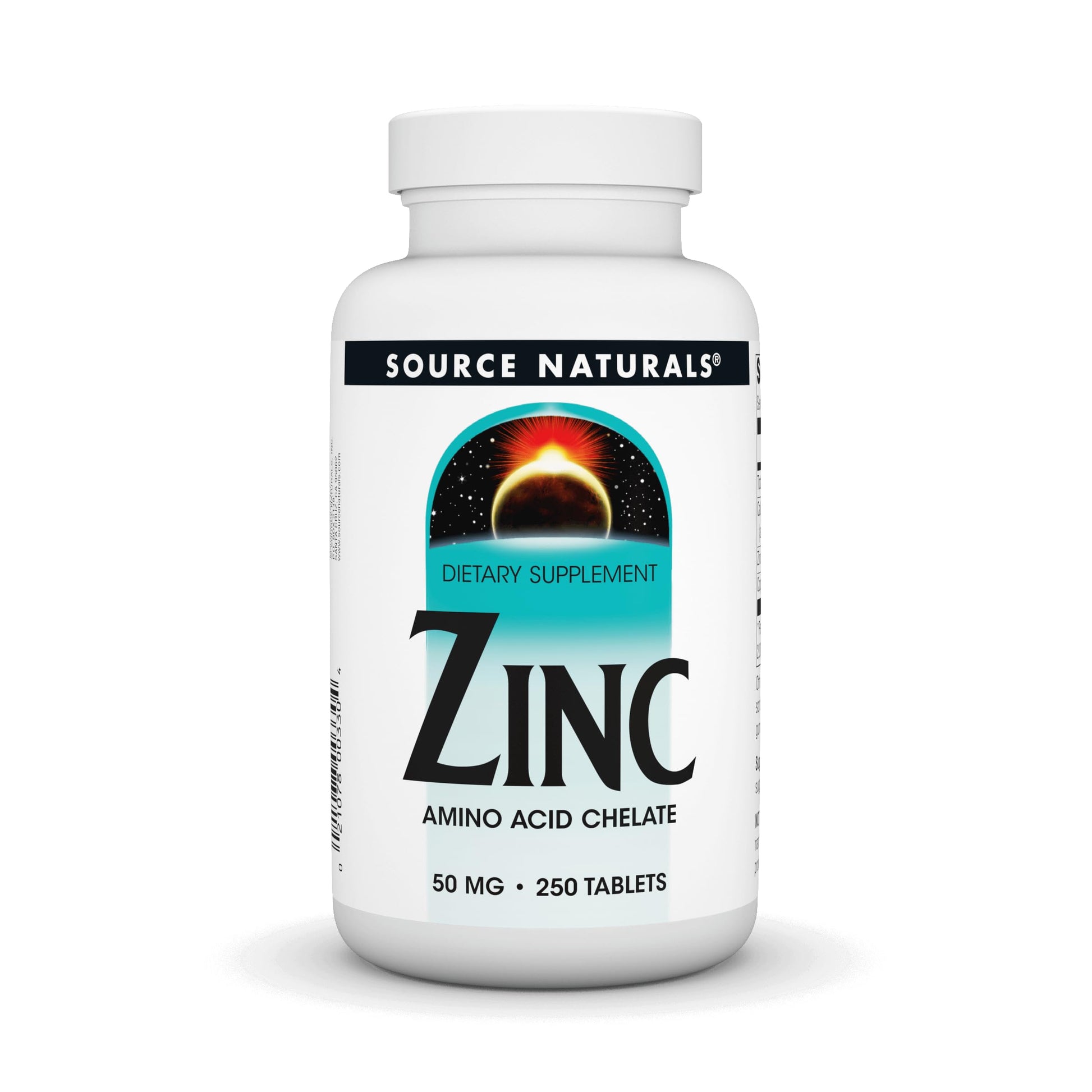 Source Naturals Zinc Amino Acid Chelate 50 mg Tablets, 250 Count