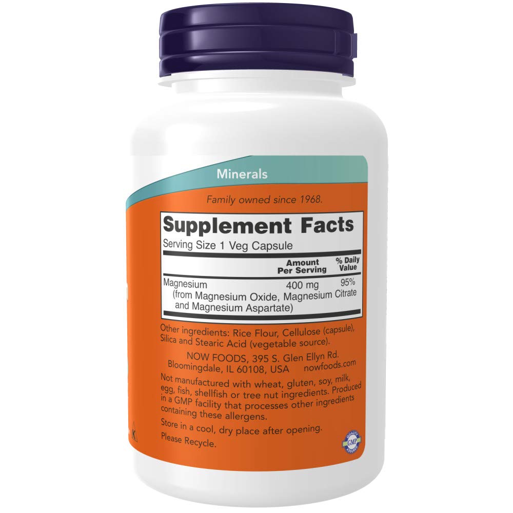 NOW Foods Magnesium 400mg Capsules 360