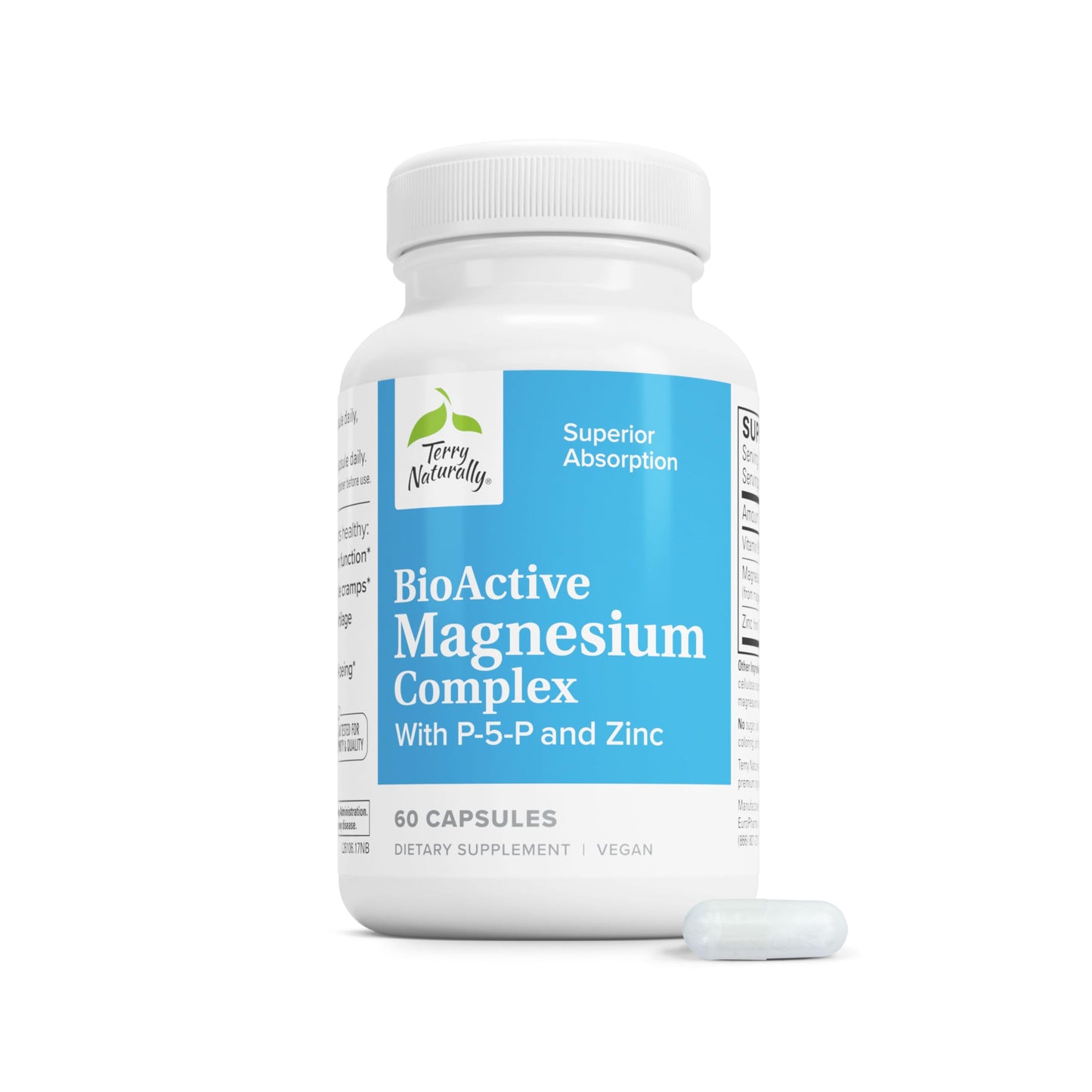 Terry Naturally P-5-P/MAG - Heart, Nerve & Muscle Health Support Capsule, 60 Count
