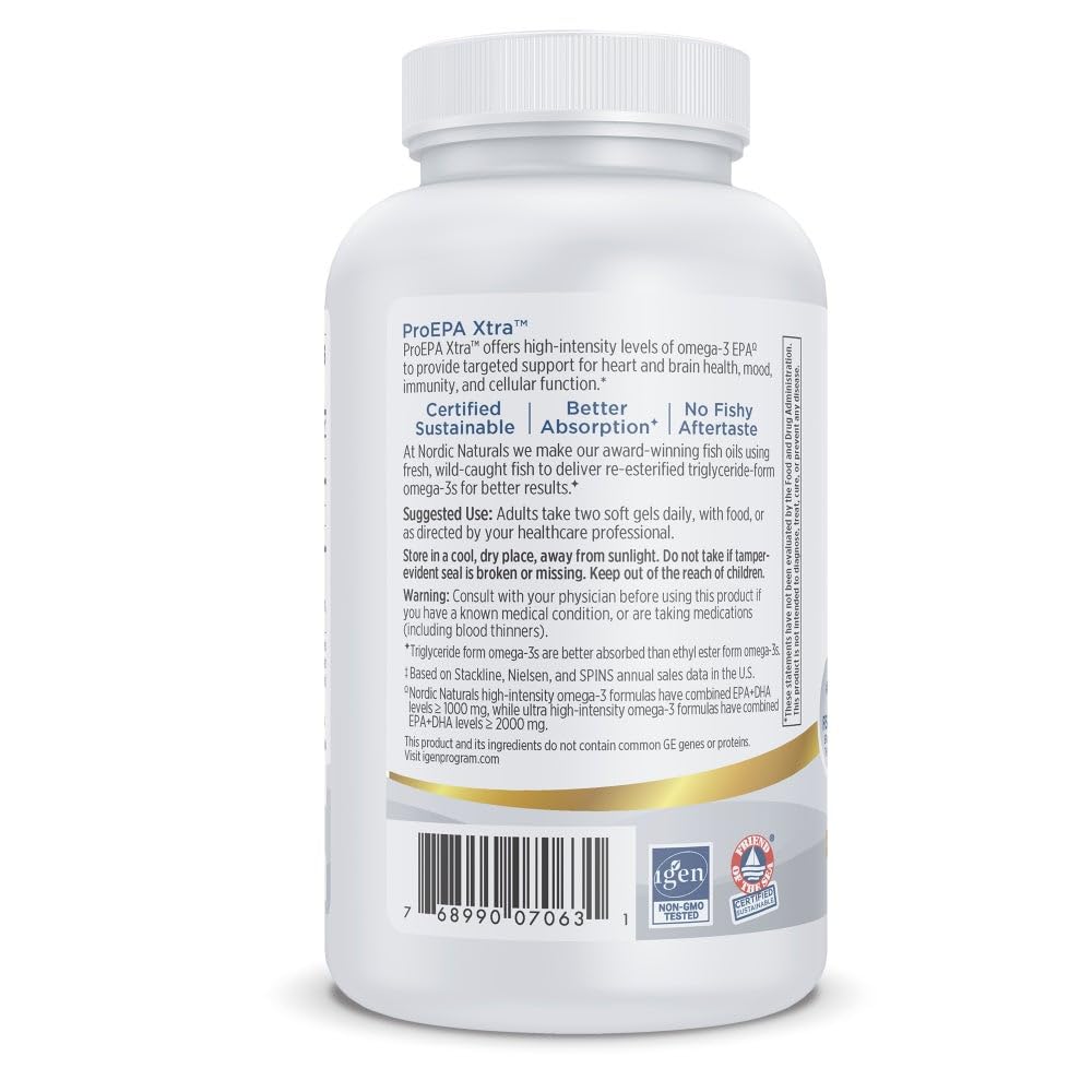 Nordic Naturals ProEPA Xtra Lemon Soft Gels, 120 Soft Gels