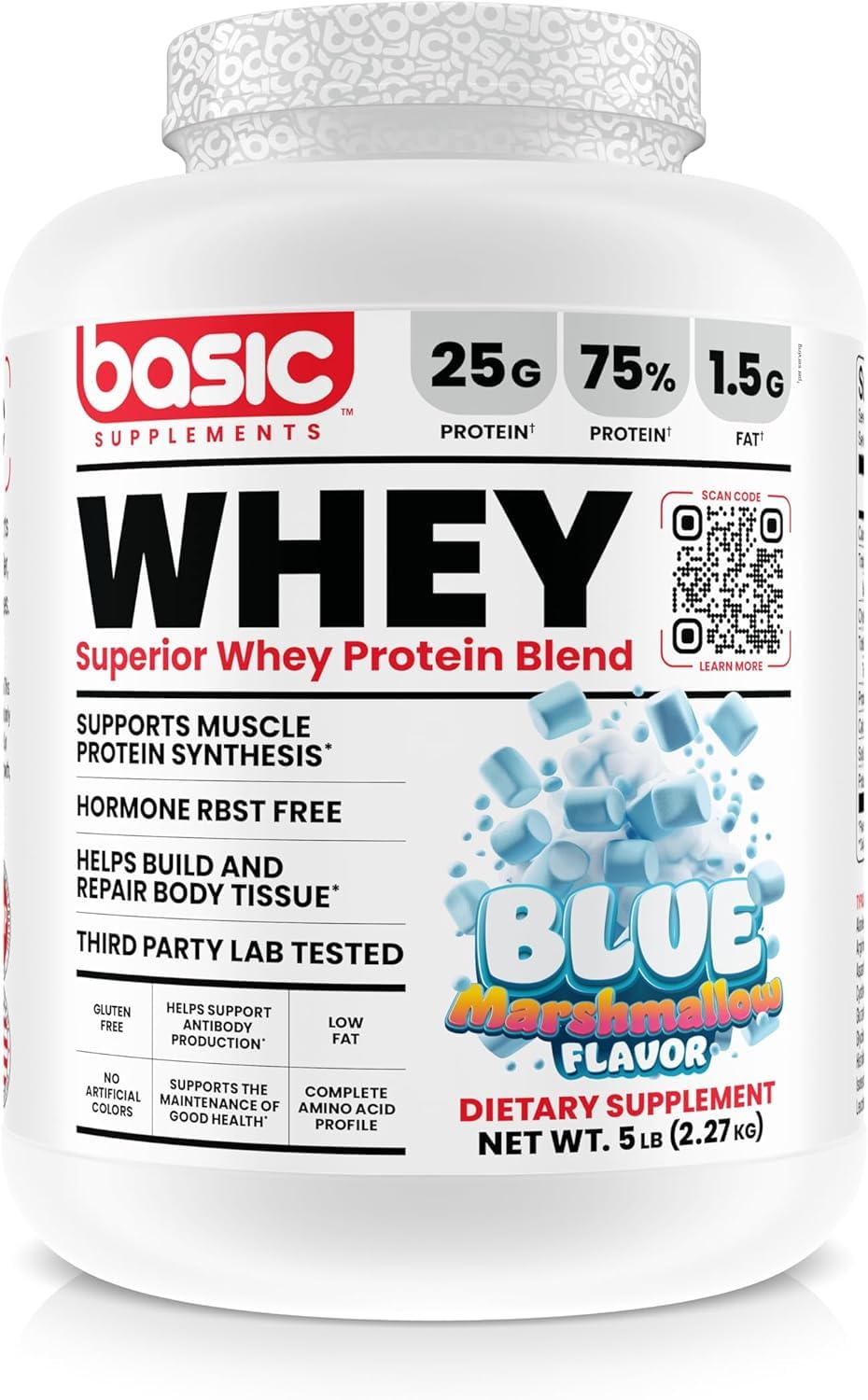 BASIC SUPPLEMENTS Whey Protein Powder, 80