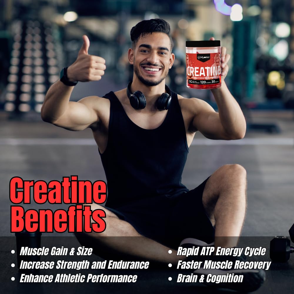 MYOTEC Creatine Monohydrate Gummies 120 Count