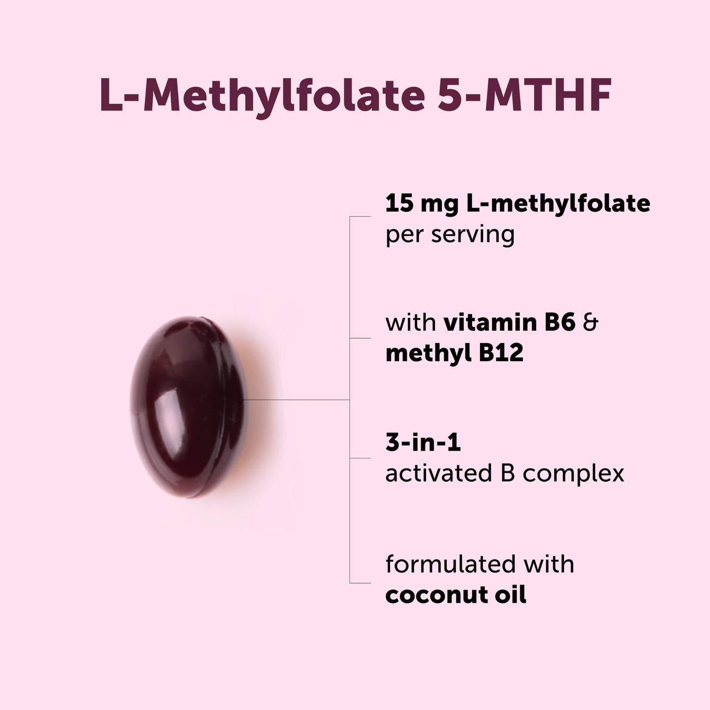 Micro Ingredients L Methylfolate 15mg Softgels 120