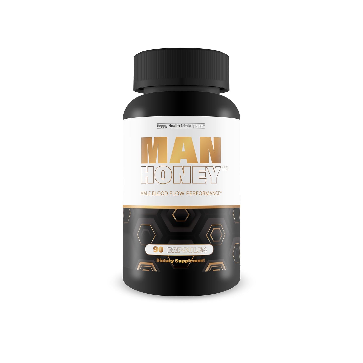 Happy Health Marketplace Man Honey Blood Flow Performance Capsules Beet Root & Saw Palmetto Prostate Support, 90 Count