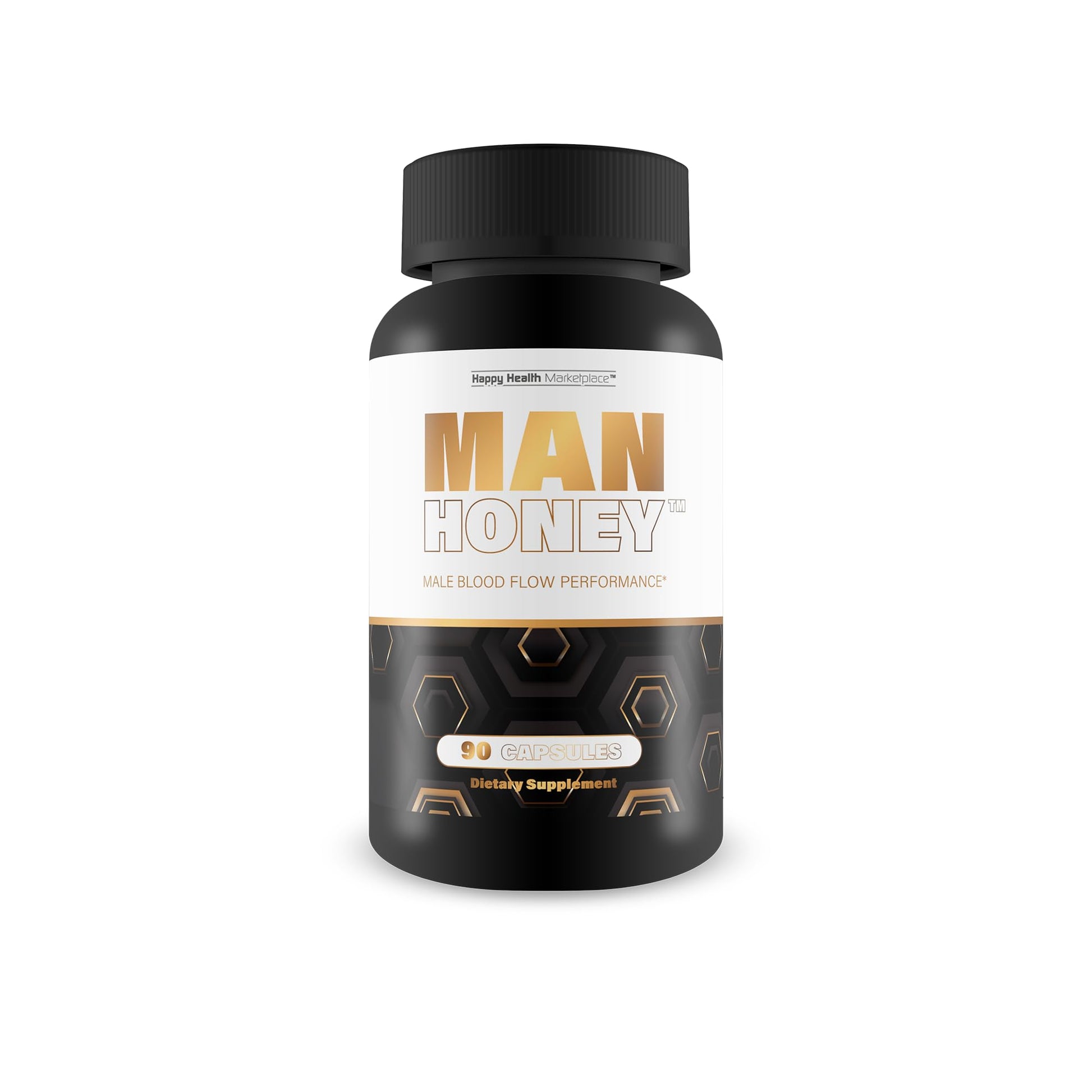 Happy Health Marketplace Man Honey Blood Flow Performance Capsules Beet Root & Saw Palmetto Prostate Support, 90 Count