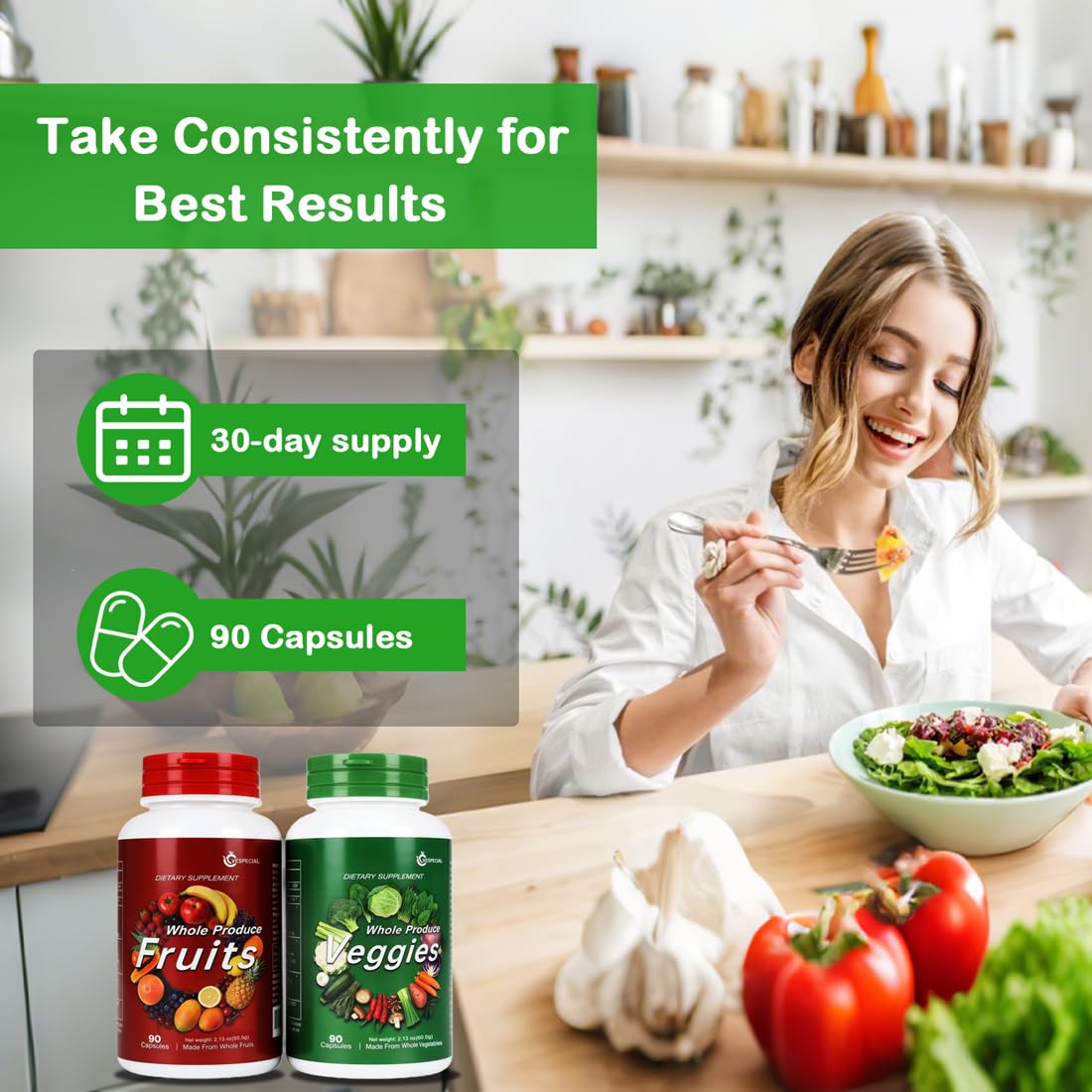 Vespecial Fruit and Veggies Supplement Capsule, 180 Capsules