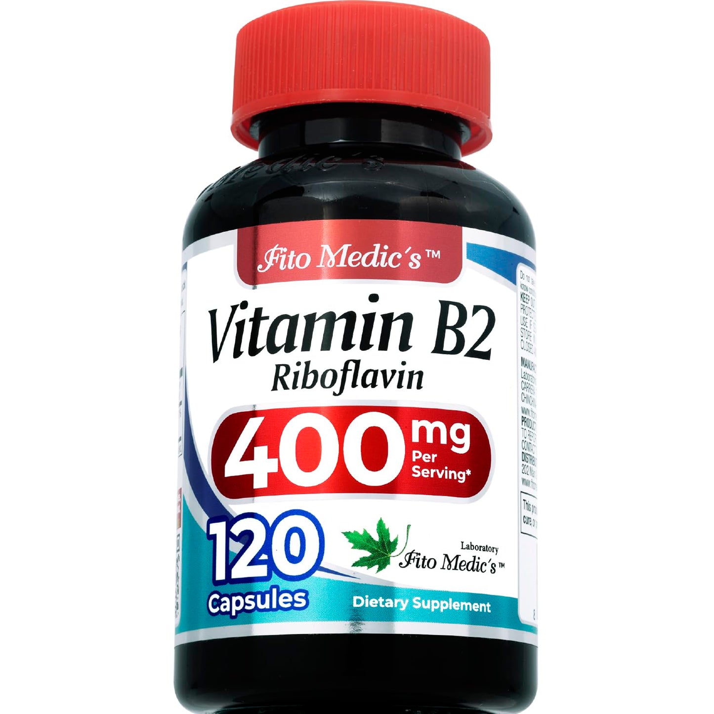 FITO MEDIC'S Vitamin B2 Riboflavin 400 mg Capsule, 120 Capsules