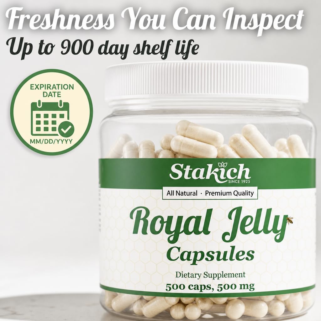 Stakich Royal Jelly Capsule 500 Count