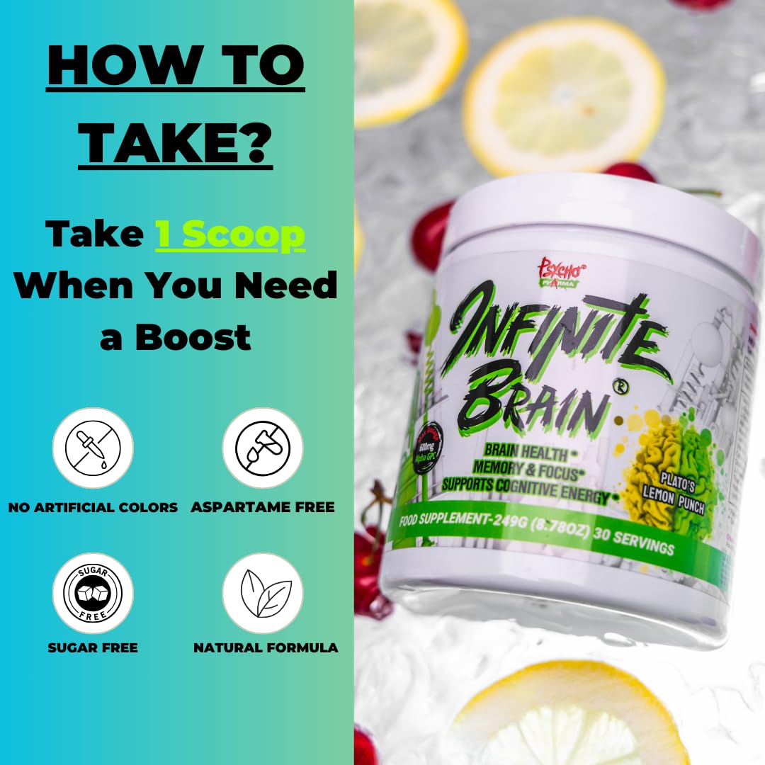 Psycho Pharma Infinite Brain Nootropic Game Changer Powder 8.78 Ounce