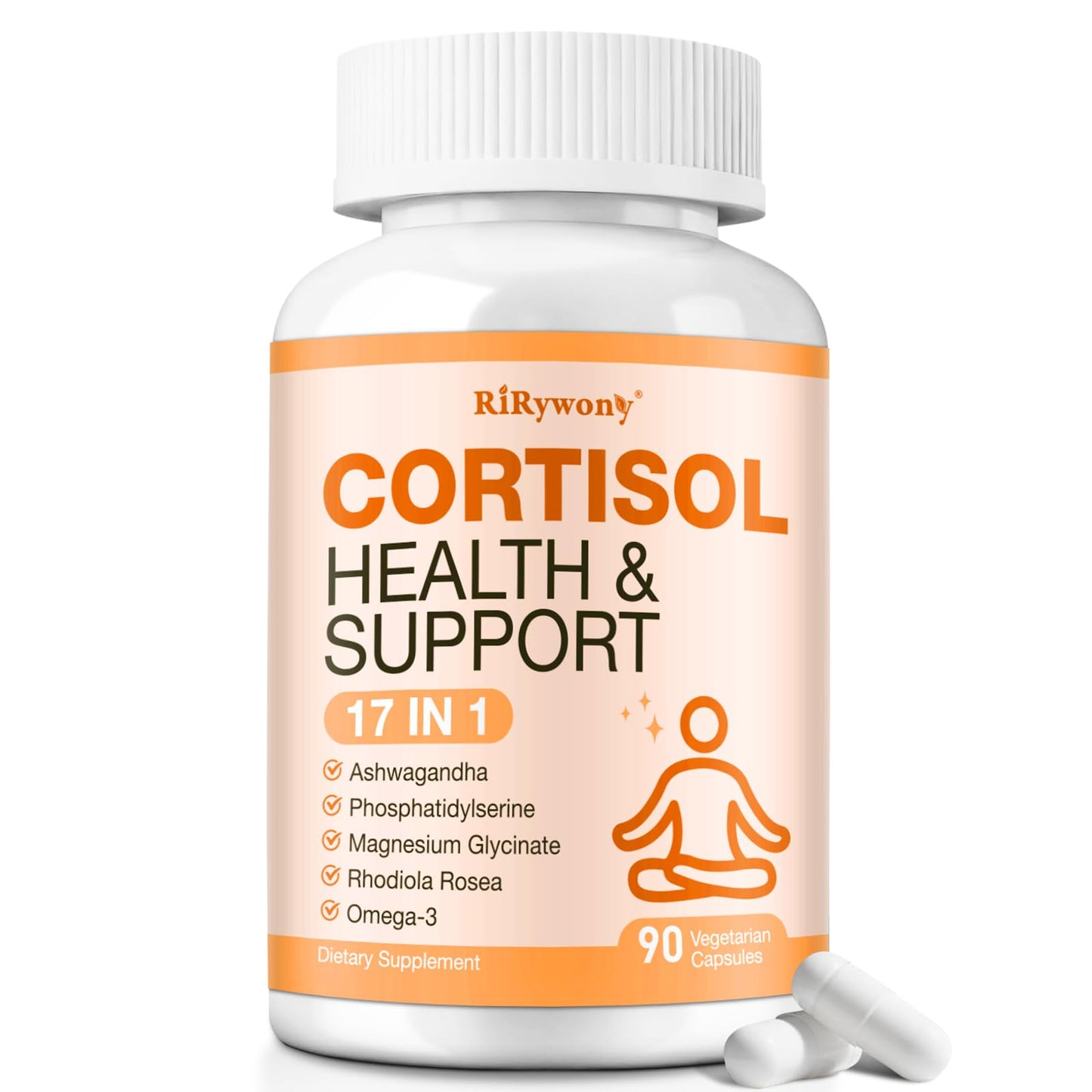 RiRywony Cortisol Supplement Plus2+, Stress Relief, Balanced Cortisol Response Capsule, 1 Count
