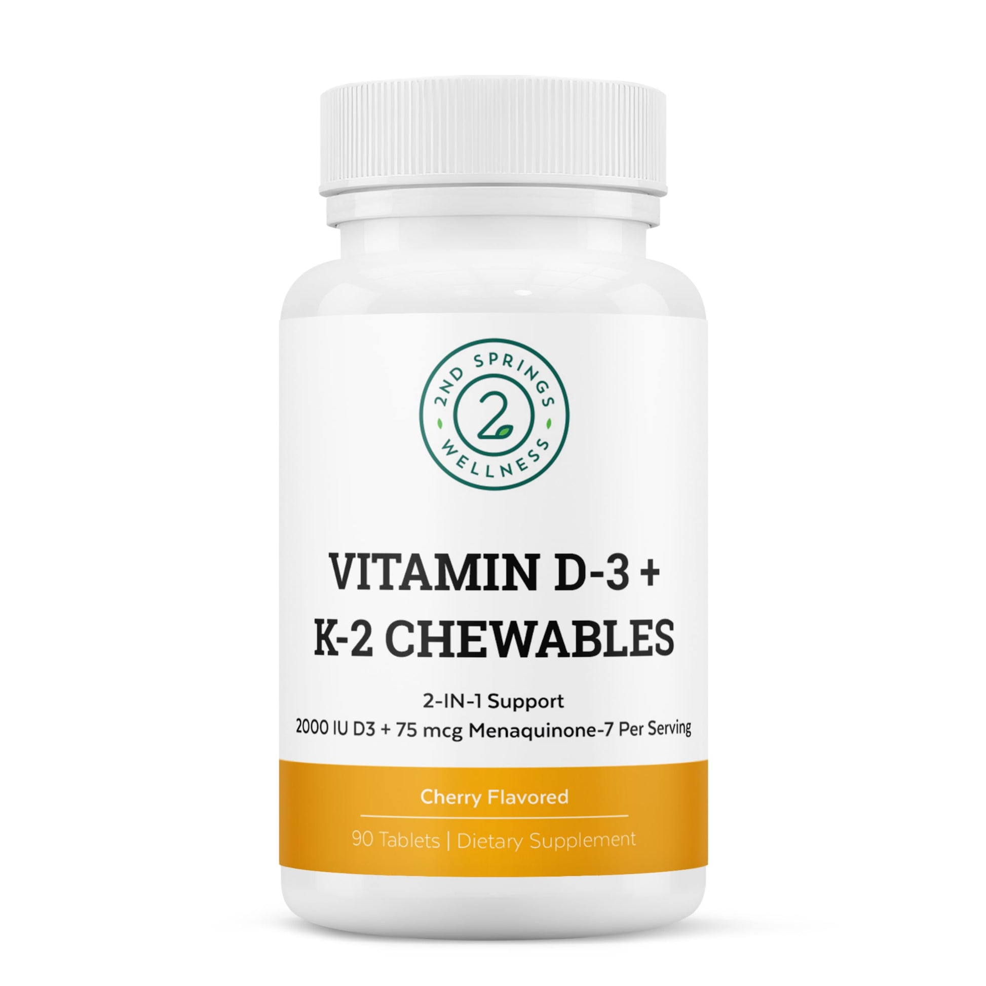 2nd Springs Vitamin D3 + K2 Chewables Tablet, 90 Tablets