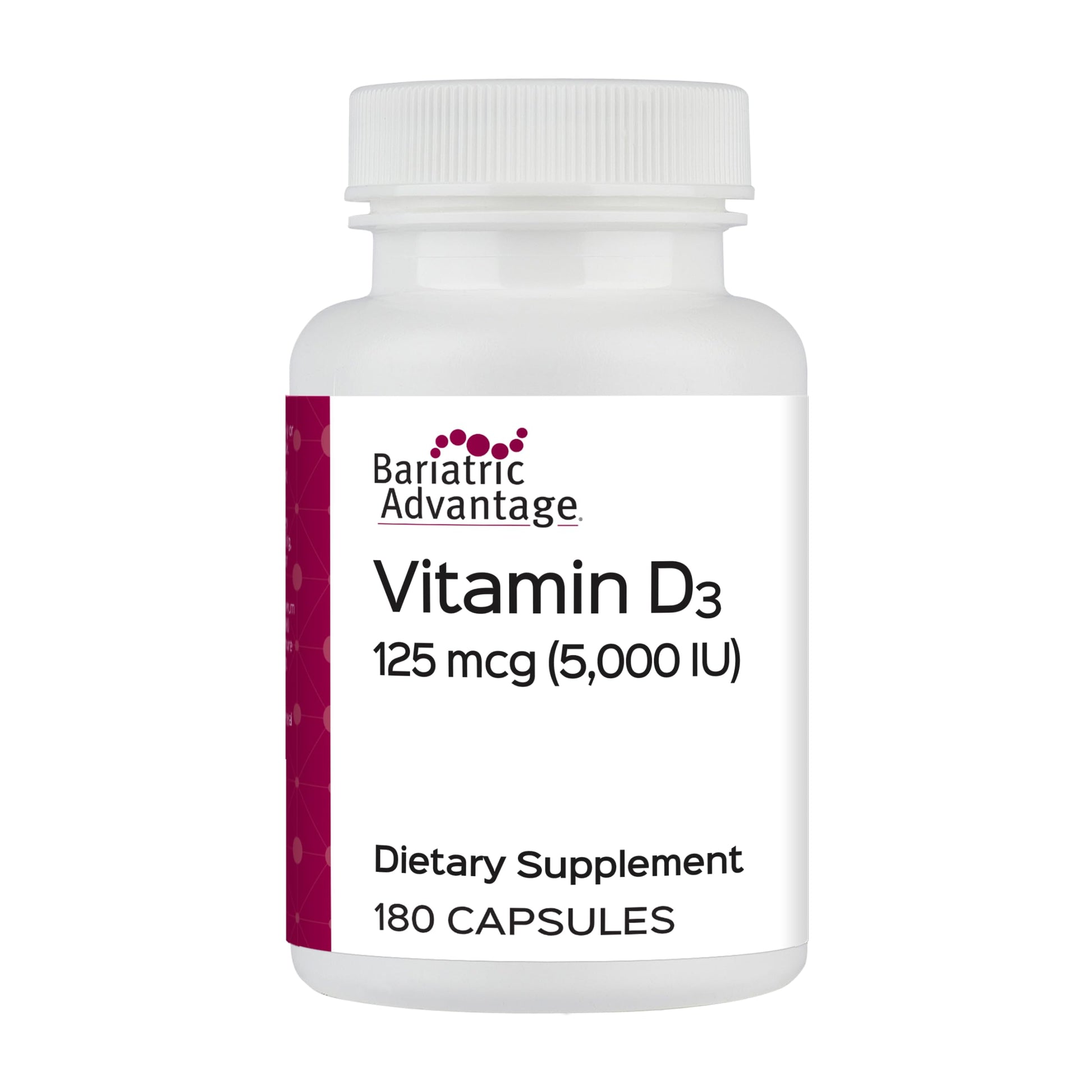 Bariatric Advantage Vitamin D3 5,000 IU Capsule, 180 Capsules