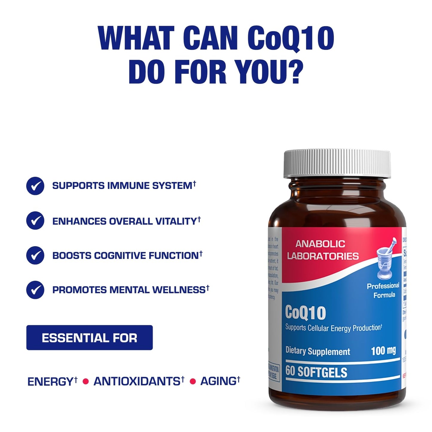 Anabolic Laboratories CoQ10 High Absorption 100mg Softgels, 60 Servings