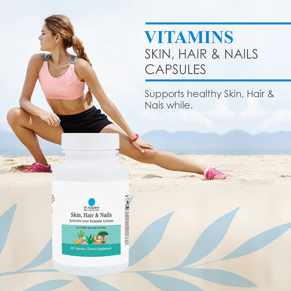 Dr. Robaina Skin Care Solution - Skin, Hair & Nails Capsules - Immune Support, 60 Capsules