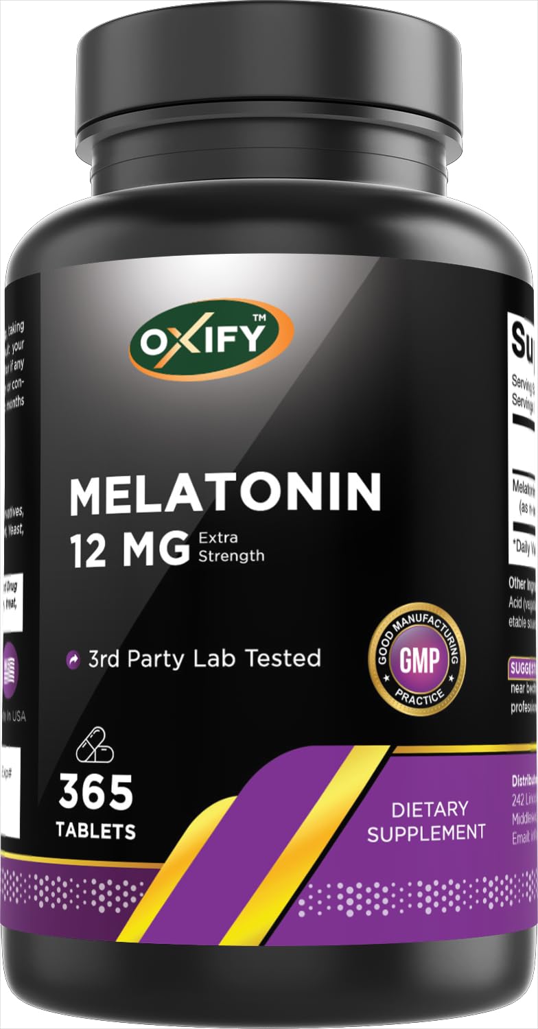 Oxify Melatonin 12 mg, 365 Tablets