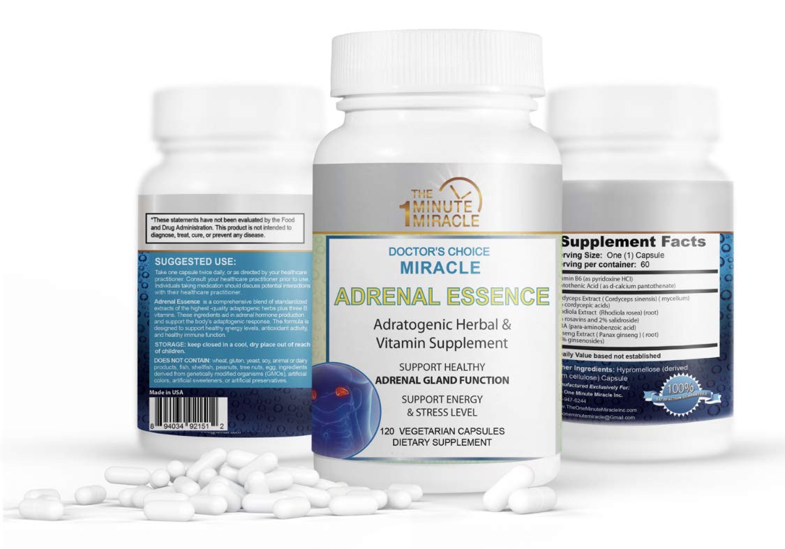 The One Minute Miracle Adrenal Essence Capsule 1 Count