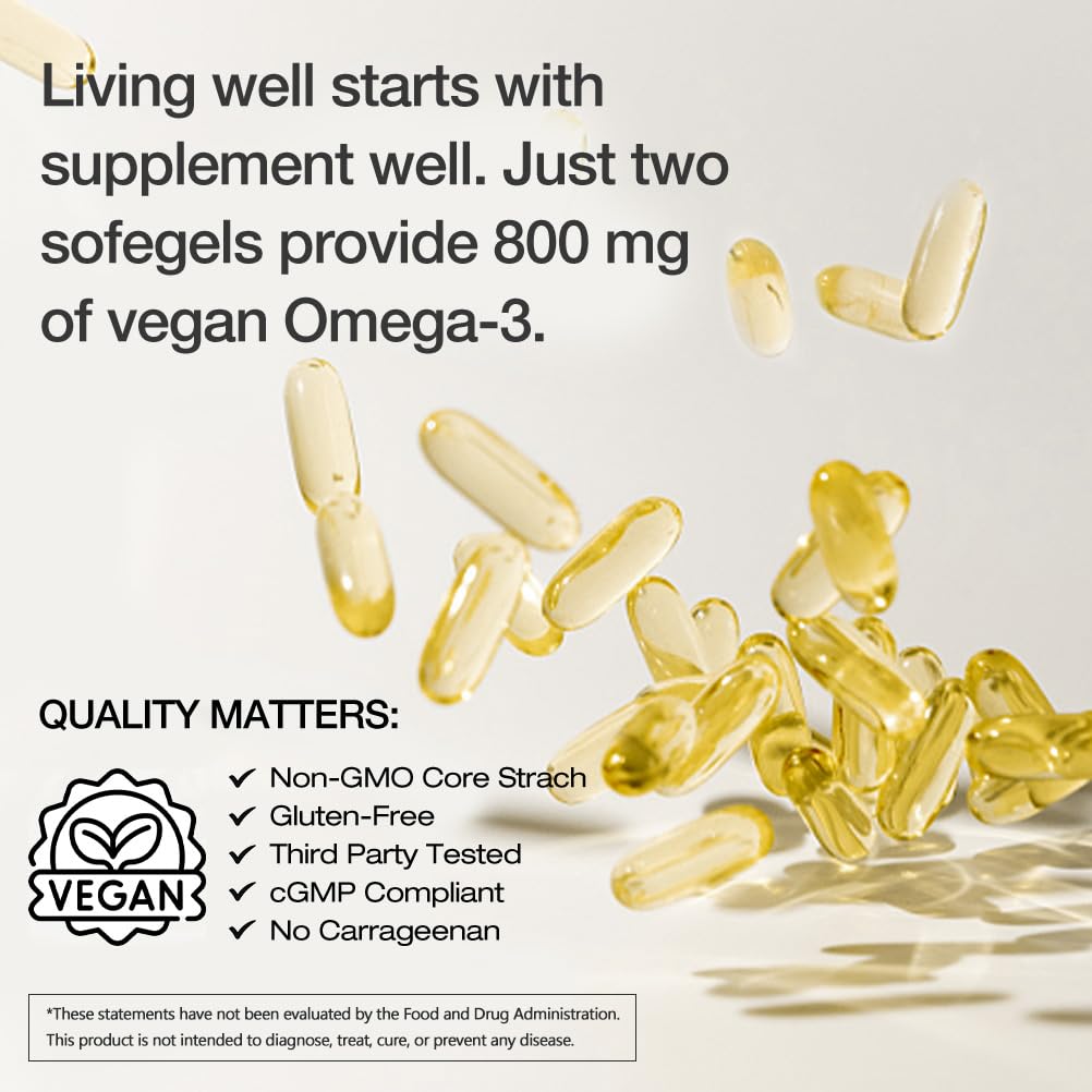 VEGEPOWER Vegan Omega-3 DHA Softgel 800mg - 60 Softgels