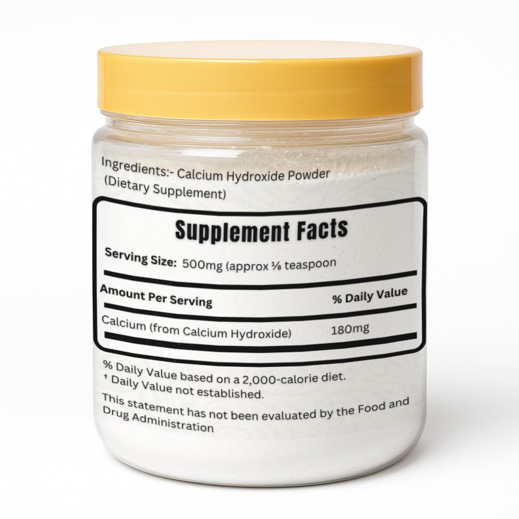 Herbs Botanica Calcium Hydroxide Powder, 8 oz