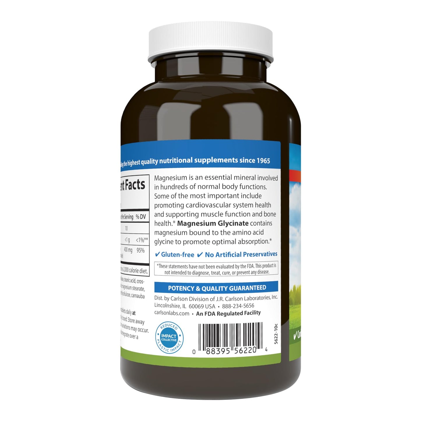 Carlson Chelated Magnesium Glycinate Tablets 240
