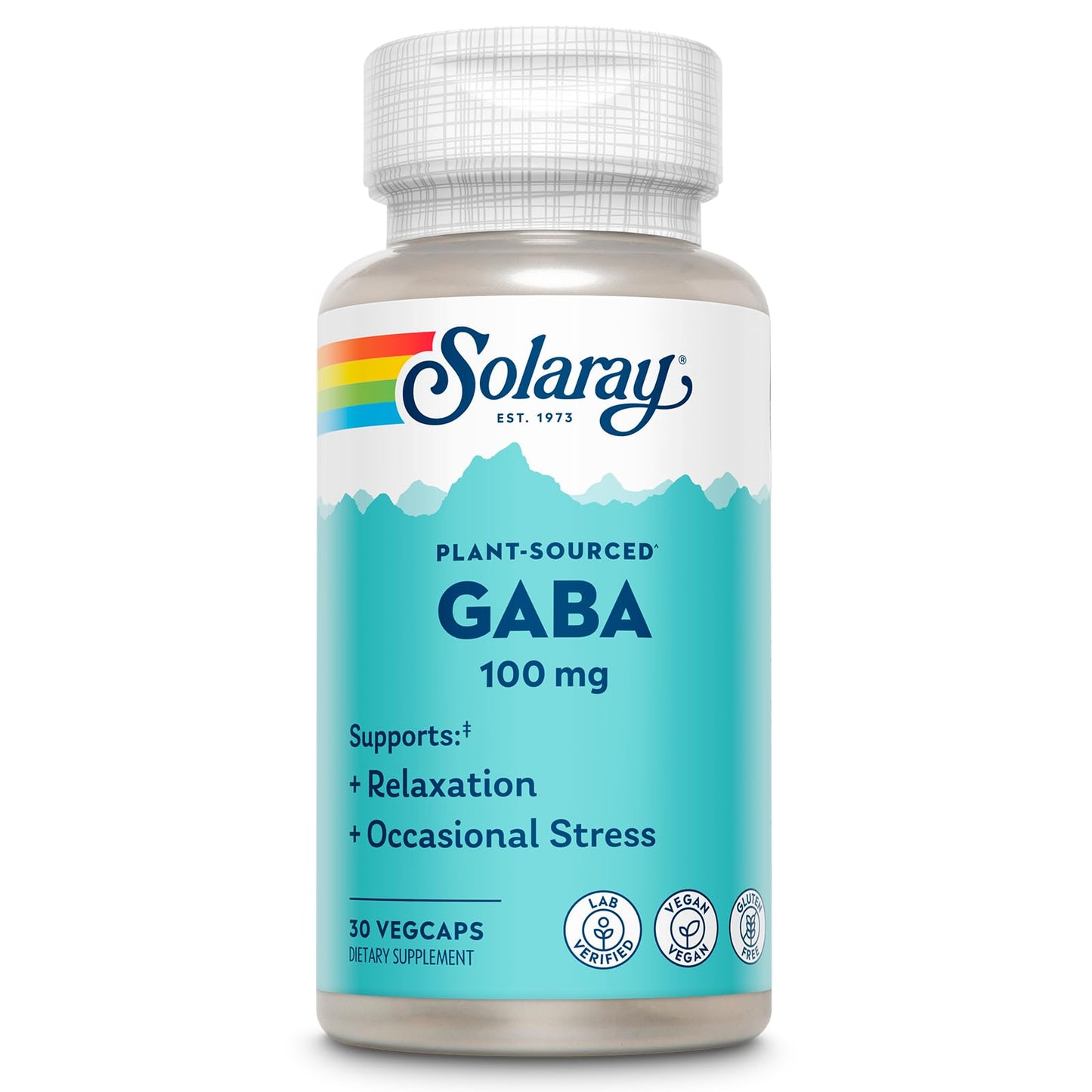 SOLARAY Plant-Sourced GABA 100 mg Capsule 30 VegCaps