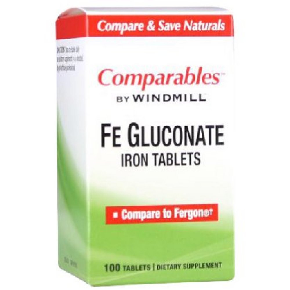 Windmill Fe Gluconate 239mg Tablet, 1 Count