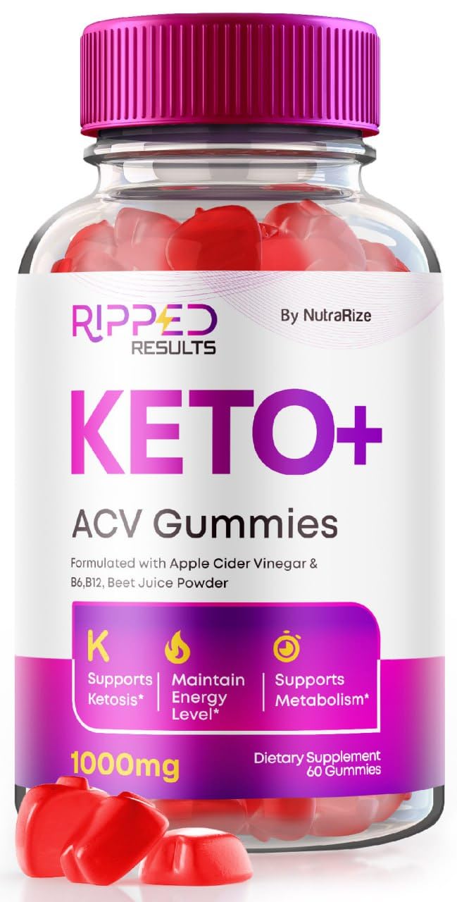 NutraRize Ripped Results Keto + ACV Gummies, 60 Gummies