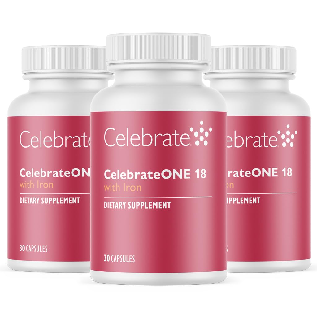 Celebrate Bariatric Supplements CelebrateONE 18 mg Iron - Once Daily Bariatric Multivitamin Capsule 90 Count