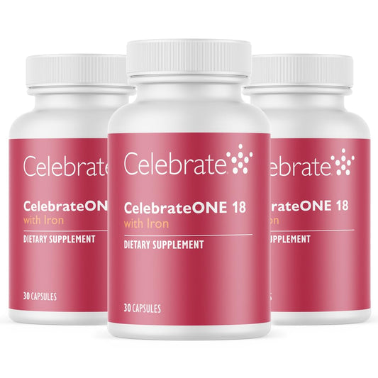 Celebrate Bariatric Supplements CelebrateONE 18 mg Iron - Once Daily Bariatric Multivitamin Capsule 90 Count