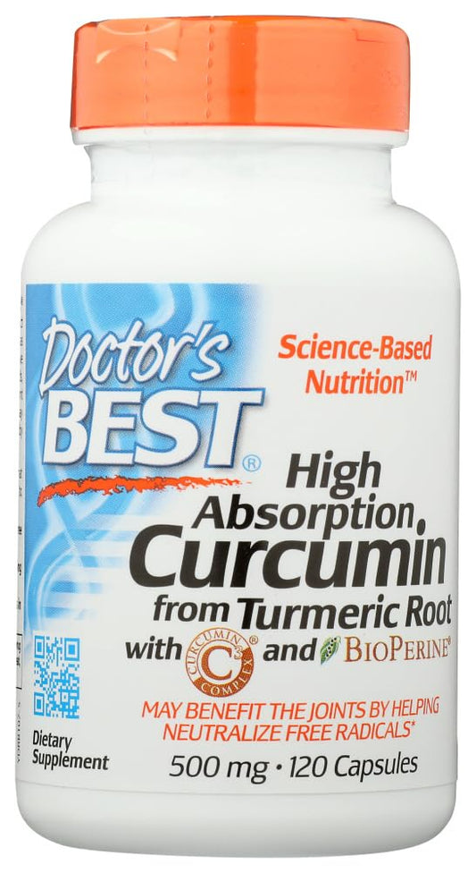 Doctor's Best Curcumin C3 Complex with BioPerine Capsules, 120 Count