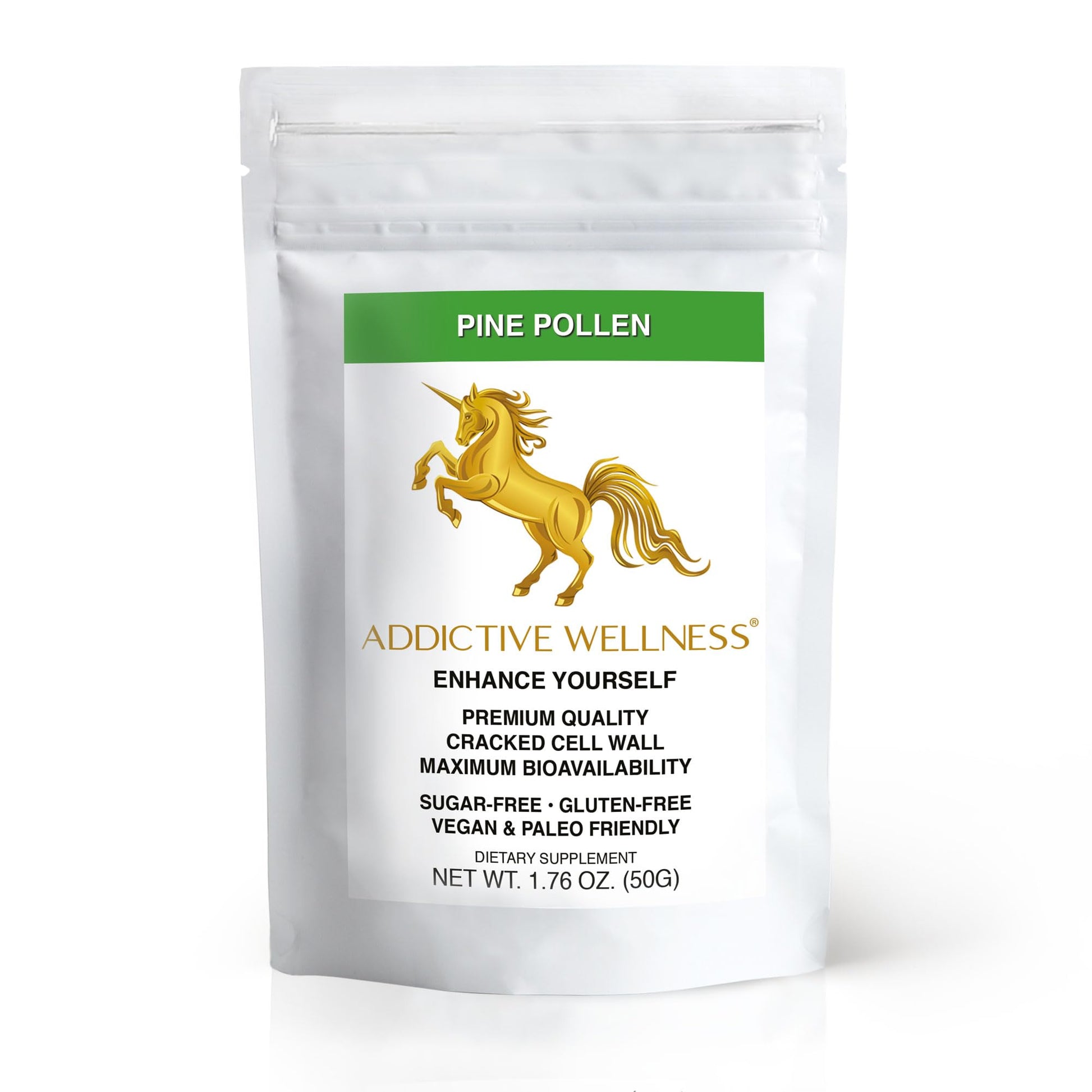 Addictive Wellness Cracked Cell Wall Pine Pollen Powder 1.76 oz