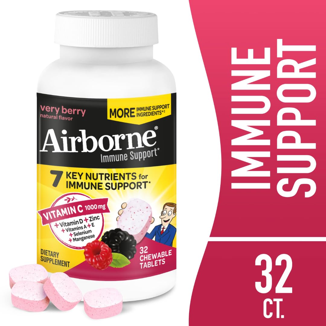 Airborne Vitamin C 1000mg Tablets, 32 Count
