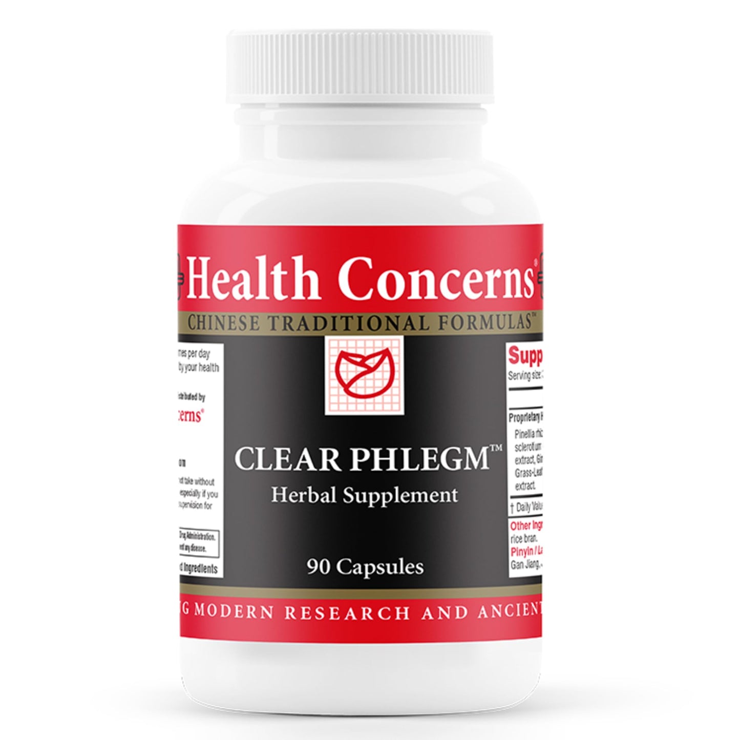 Health Concerns Clear Phlegm - Excess Mucus & Chest Congestion Support - Chinese Herbal Formula for Digestive-Related Phlegm, Respiratory Comfort- Pinellia, Tangerine & Platycodon, 90 Capsules