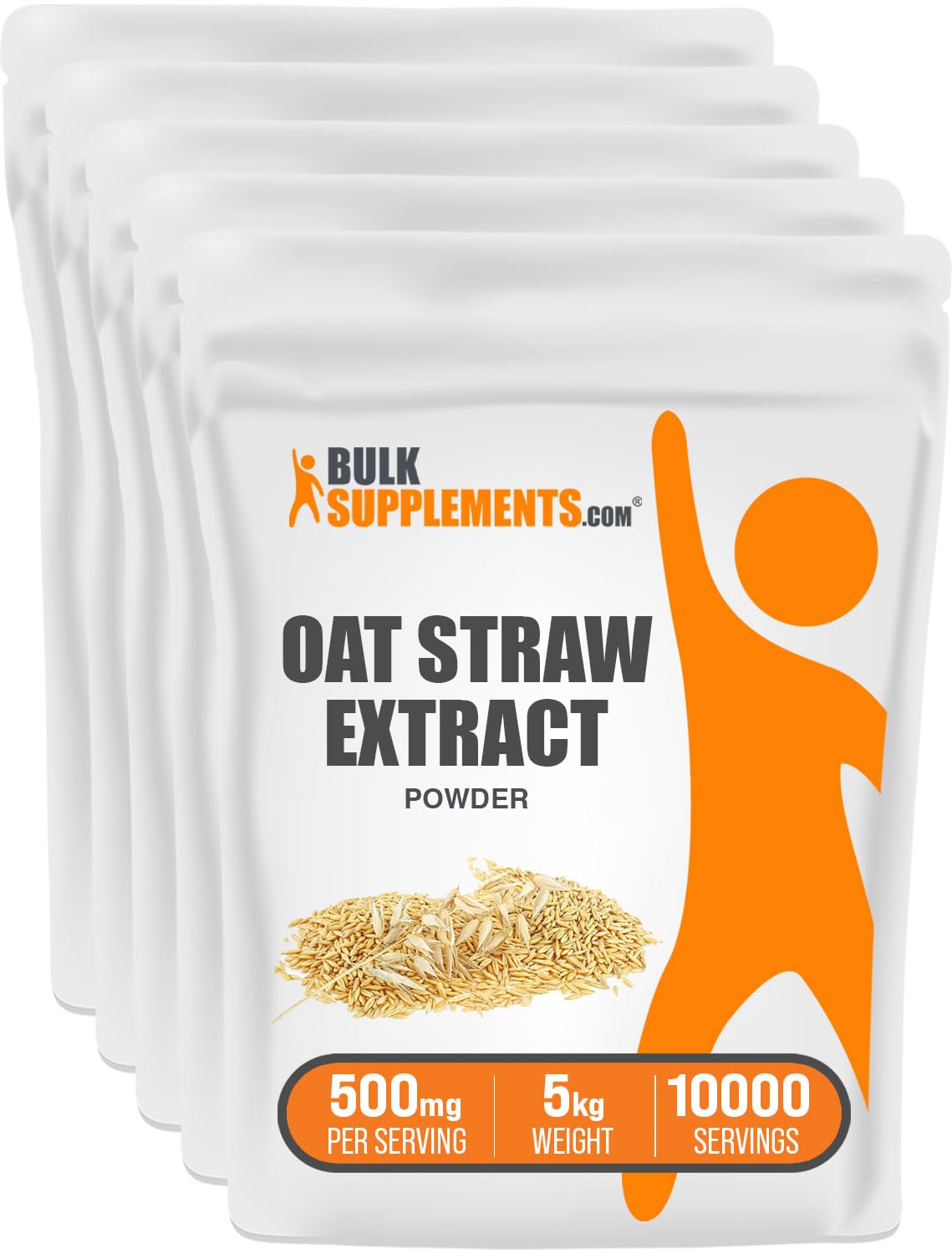 BulkSupplements Oat Straw Extract Powder - Herbal Supplement, Avena Sativa Extract - 500mg Oat Seeds Extract, Gluten Free - Wild Oats Powder, 176.19 oz