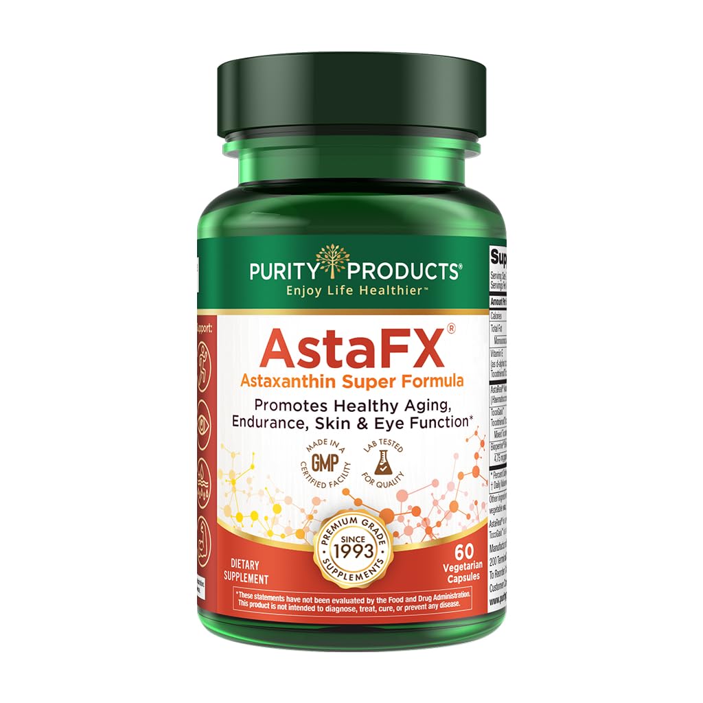 Purity Products AstaFX Astaxanthin Antioxidant Super Formula Capsule, 60 Capsules