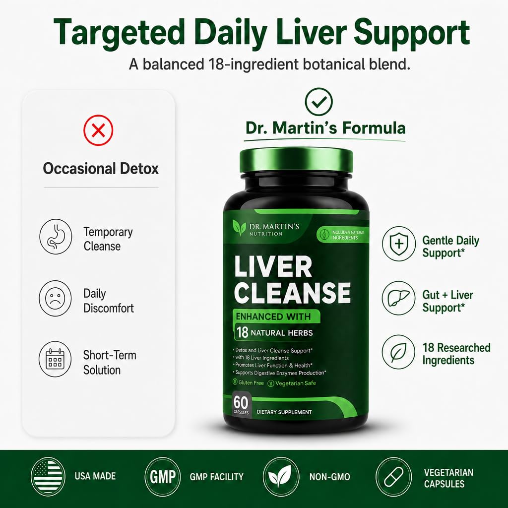 DR. MARTIN'S NUTRITION Liver Cleanse Detox & Repair Formula 60 Capsules
