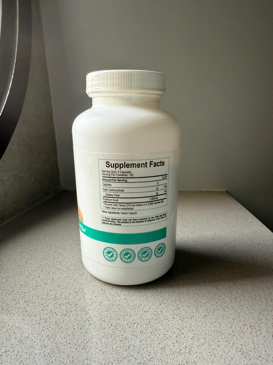 Naturafic Psyllium Husk Capsules 1500mg, 240 Capsules