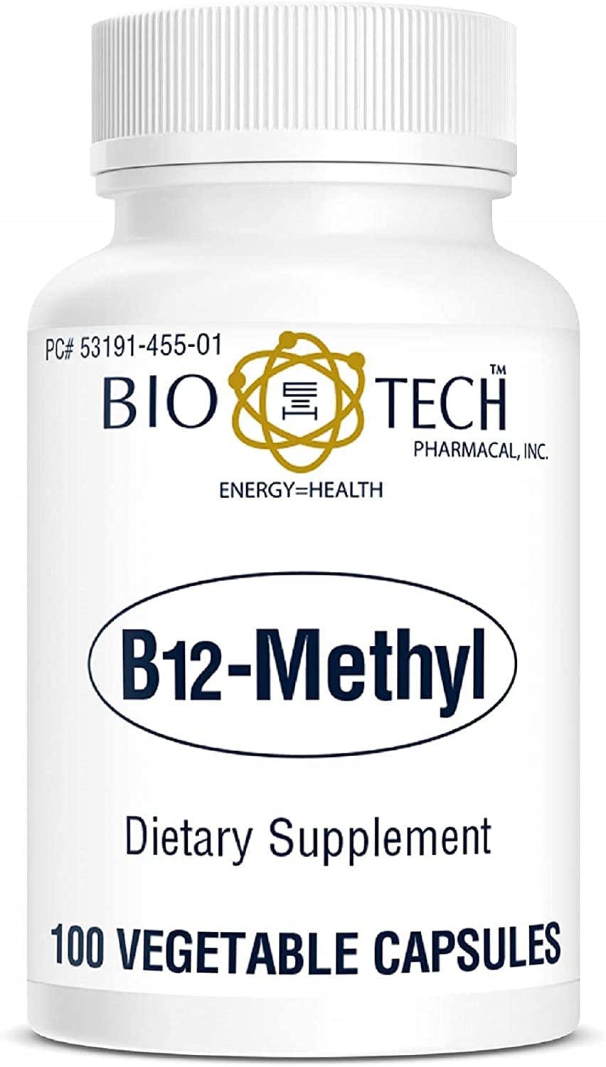 Bio-Tech Pharmacal Vitamin B12 Methylcobalamin Capsules, 100 Count