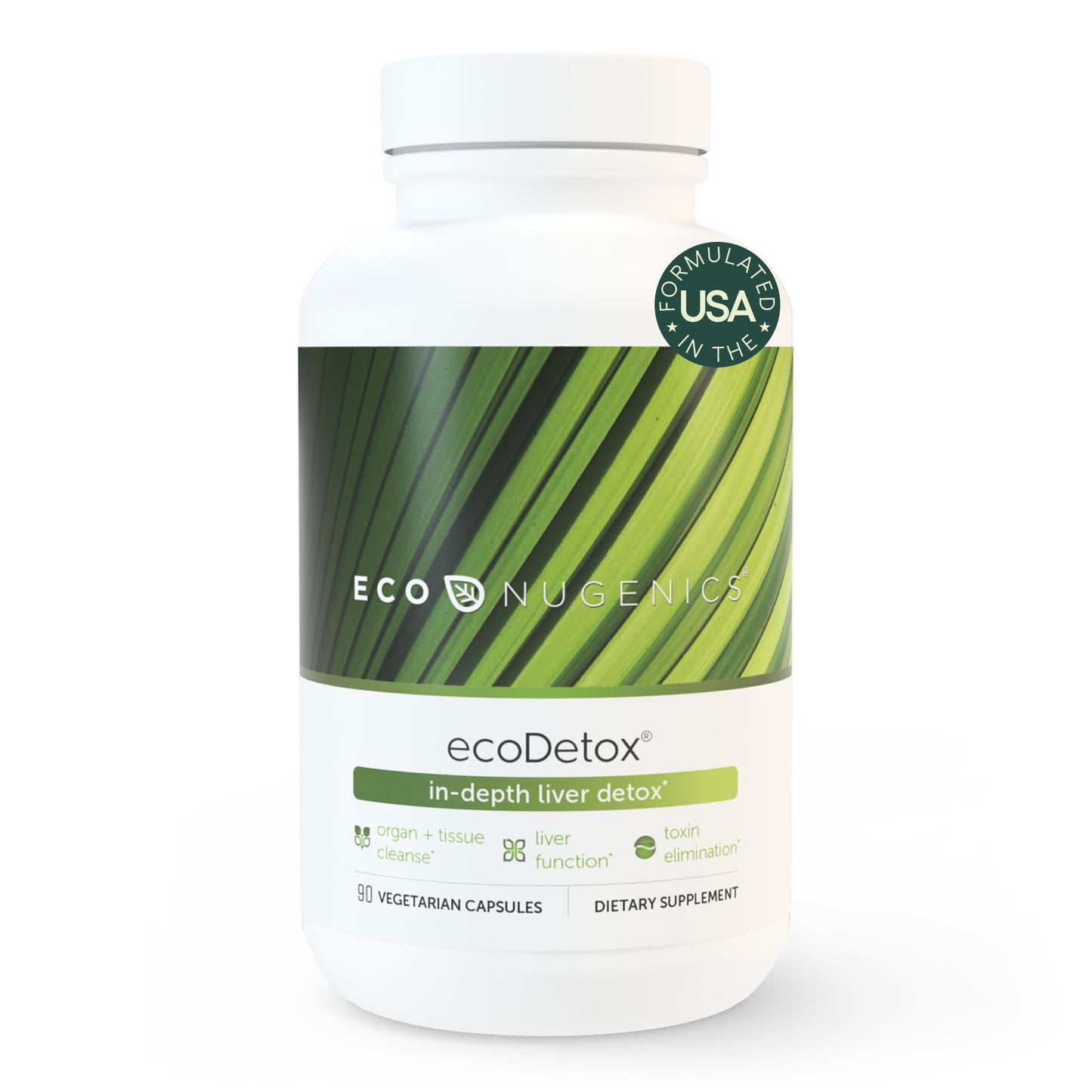 EcoNugenics ecoDetox Supplement for Liver Detox & Total Body Cleanse 90 Capsules