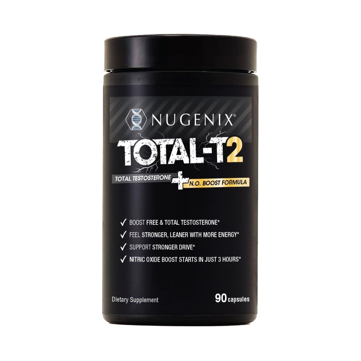Nugenix Total-T2 Testosterone Booster and Nitric Oxide Booster for Men Capsule (90 Count)