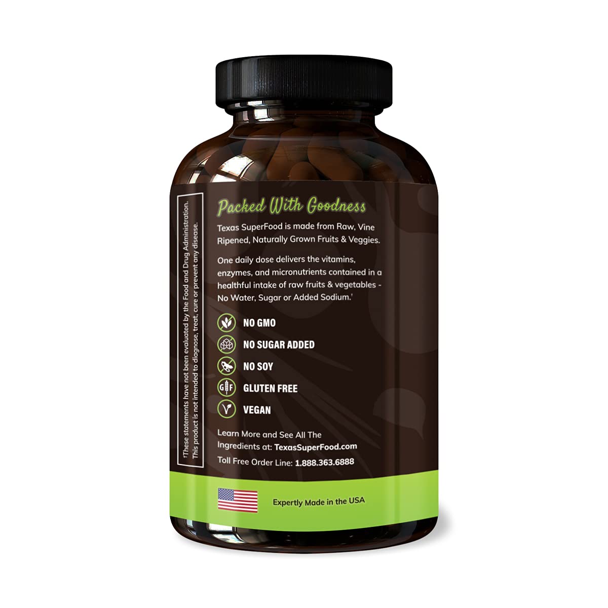 Texas SuperFood Original Superfood Capsules 180 Capsules