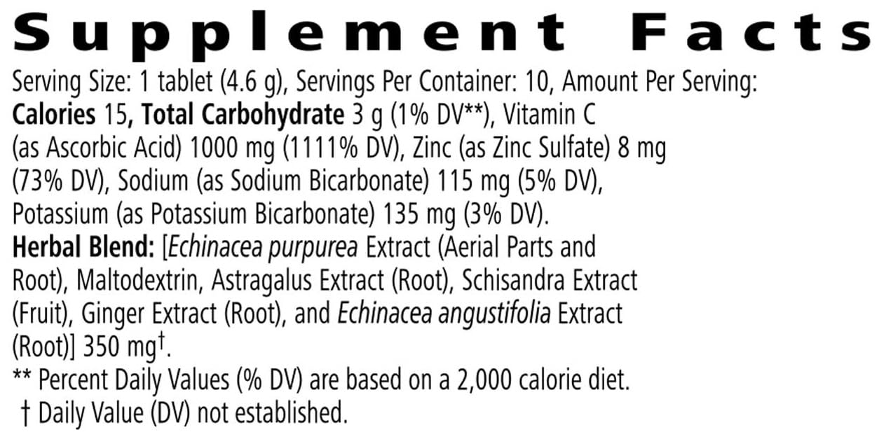 Generic Best Defense Orange Boost Vitamin C Tablet 10 Count