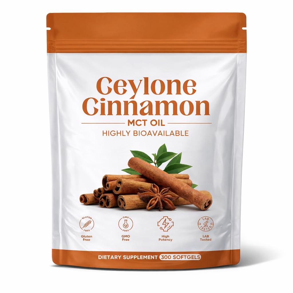 Minnah Metabolae Ceylon Cinnamon Capsules with MCT Oil, Highly Bioavailable Herbal Extract, Non-GMO, Gluten Free, 1 Capsule